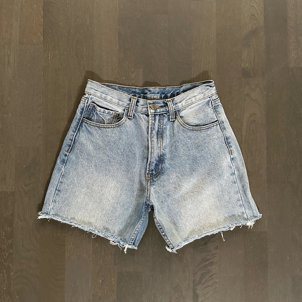 Brandy Melville light blue distressed Jean shorts